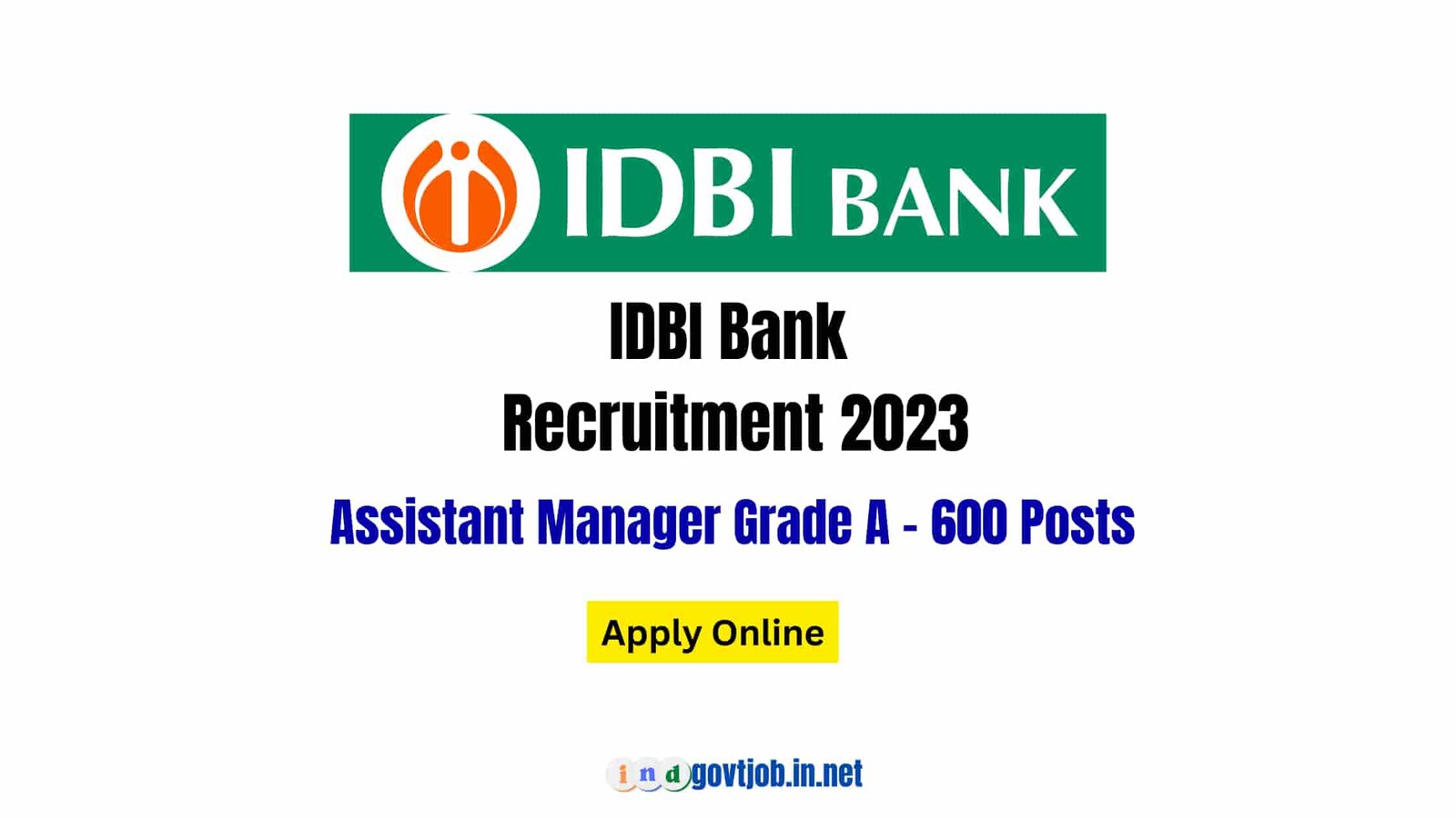 IDBI Bank Recruitment 2023 Assistant Manager